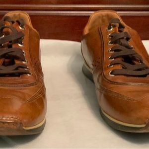 Magnanni Mens 15745 Cristian Cognac Brown Leather Sneakers Size US 12 M